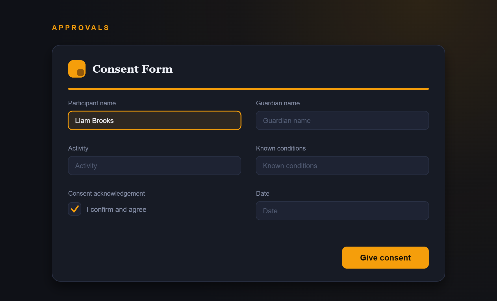 Placeholder image for Consent forms.